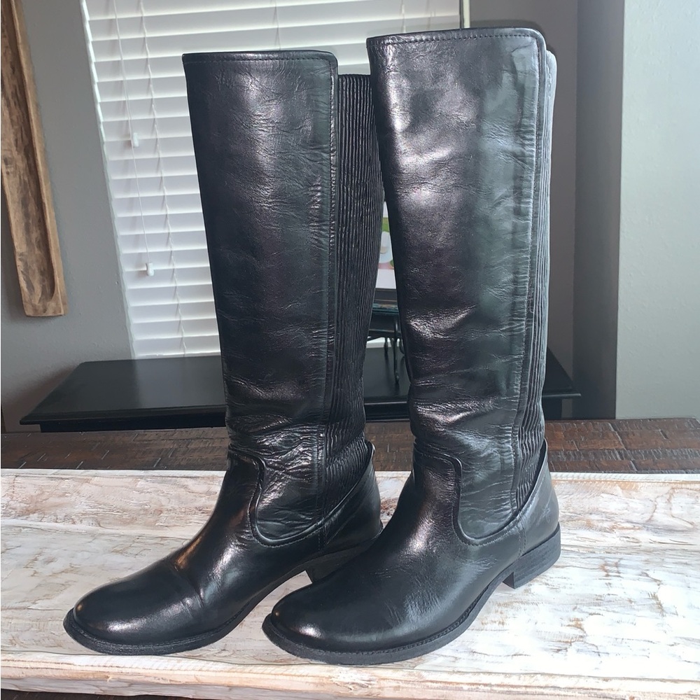 Frye Mellissa Scrunch Tall Boot, Black, 9M